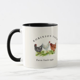 Caneca de negócios de fazenda familiar de frango r
