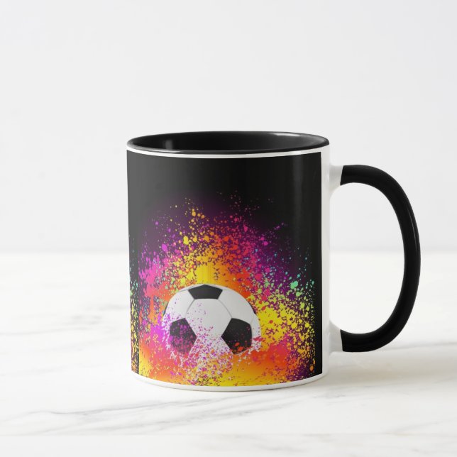 Caneca de néon da bola de futebol (Direita)