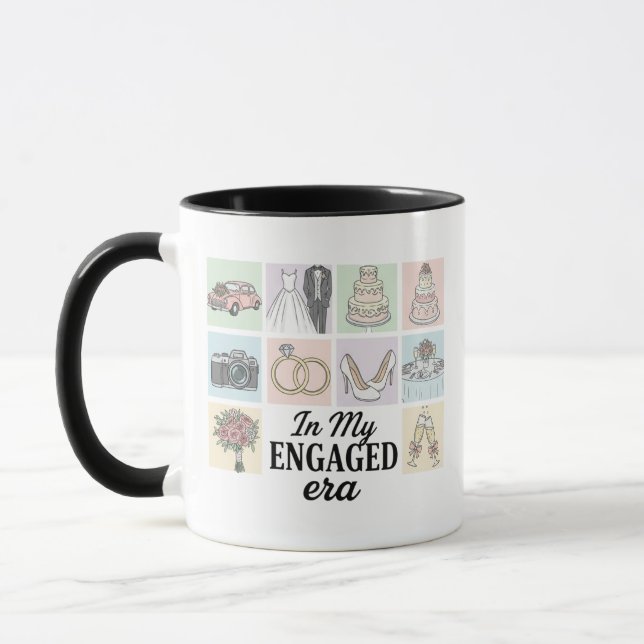 Caneca de Noivado, Caneca de Anúncio de Noivado, E (Esquerda)