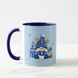 Caneca de Nome de Cacau Quente com Gnome de Natal