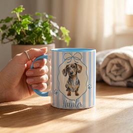 Caneca de Nome e Foto Simples Modernos do Pet