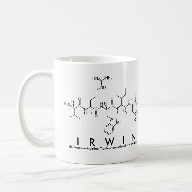 Caneca de nome peptídeo Irwin (Esquerda)