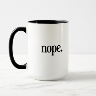 Caneca de Nope - caneca de café engraçada do