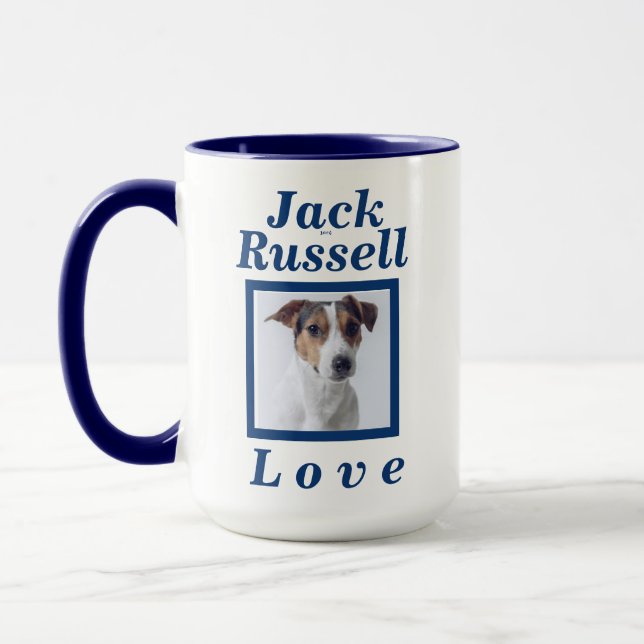 Caneca De "o presente o mais bonito do amor Jack Russell" (Esquerda)