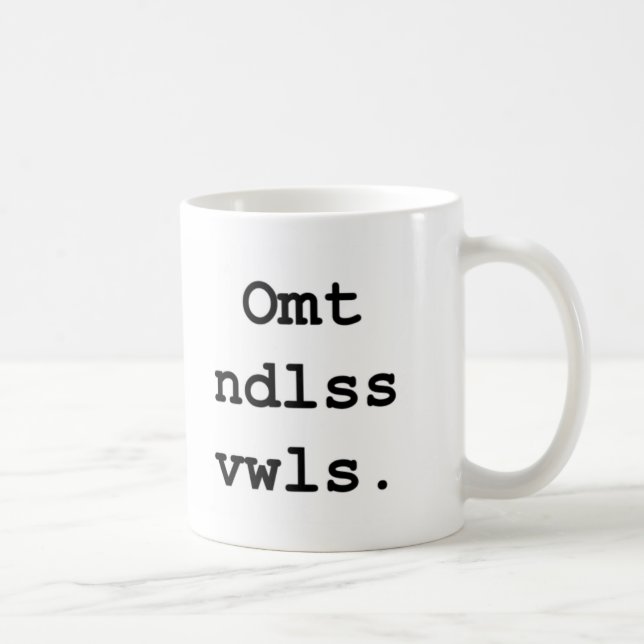 Caneca de Omt Ndlss Vwls (Direita)