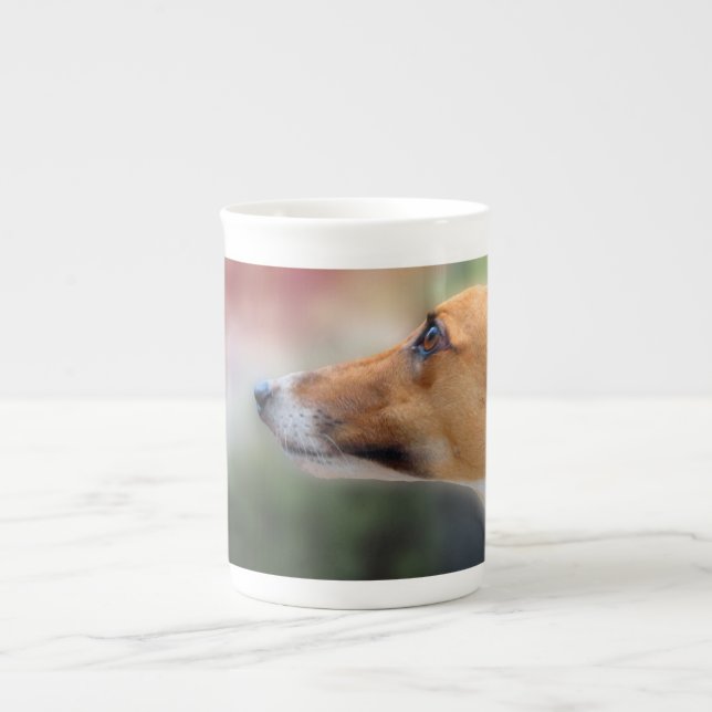 Caneca de osso de porcelana Greyhound 1 (Frente)