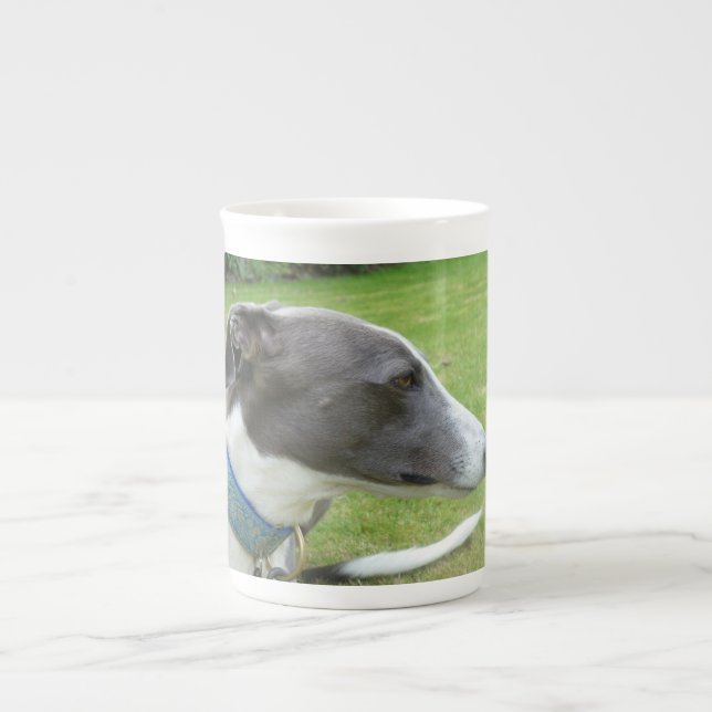 Caneca de osso de porcelana Greyhound 3 (Frente)