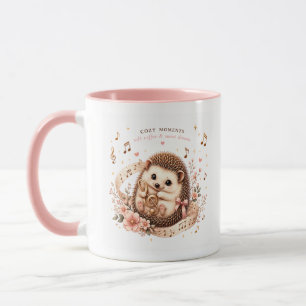 Caneca de ouriço musical fofo