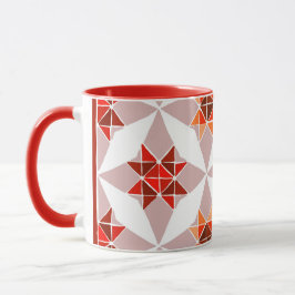 Caneca de padrão laranja vermelho