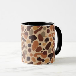 Caneca de Padrão Orgânico Contemporâneo – Tons Ter