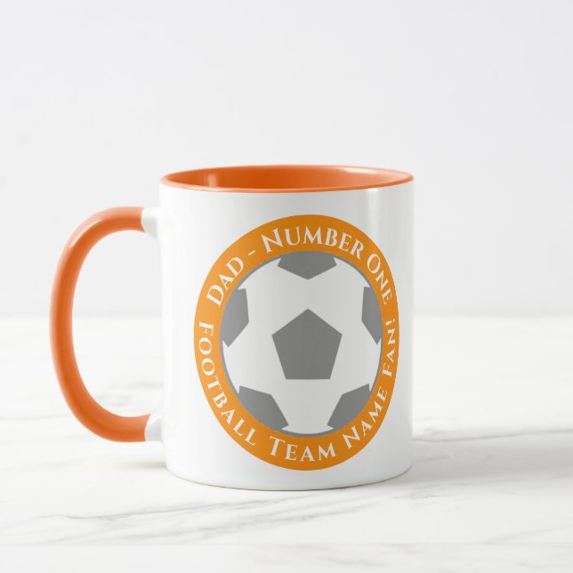 Caneca de Pai de Futebol Vibrante e Divertida - La (Esquerda)
