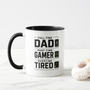 Caneca de Pai Gamer Divertido   Pai em Tempo Integ