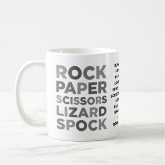 Caneca de papel de Spock do lagarto das tesouras