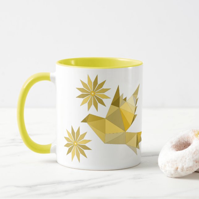 CANECA DE PÁSARO CRIATIVO PARA PRESENTE (Com Donut)