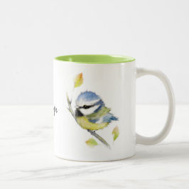 Caneca de pássaro azul personalizada