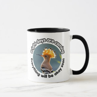 Caneca de Pássaro Poupa Esperançosa – Dias Brilhan