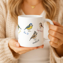 Caneca de Pássaros – Pássaros de Jardim Xícara de