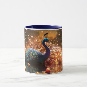 Caneca de Pavão com Monograma Personalizado Deslum