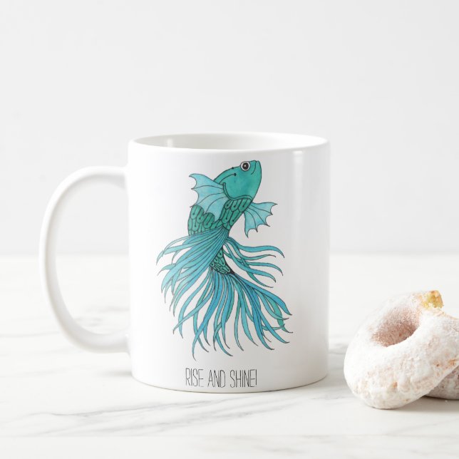 Caneca de Peixe Rise and Shine (Com Donut)
