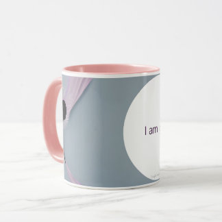 Caneca de pena de mantra - sou dotada de 2 tons pe