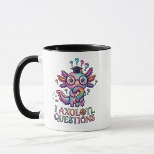 Caneca de Perguntas Eu Axolote - Presente de Gradu
