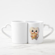 Caneca de Personagem Kawaii Amante de Café Odontol