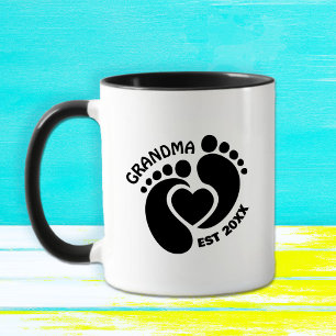 Caneca de Pés de Bebê para a Vovó