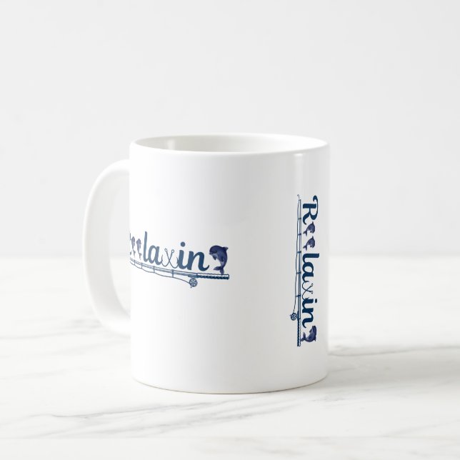 Caneca de Pesca Relaxante – Xícara de Café Diverti (Frente Esquerda)