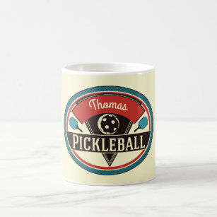 Caneca de Pickleball - design do vintage