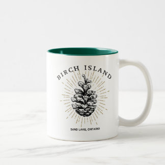 Caneca de pinecone da Ilha Birch