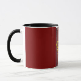 caneca de pintura de flor