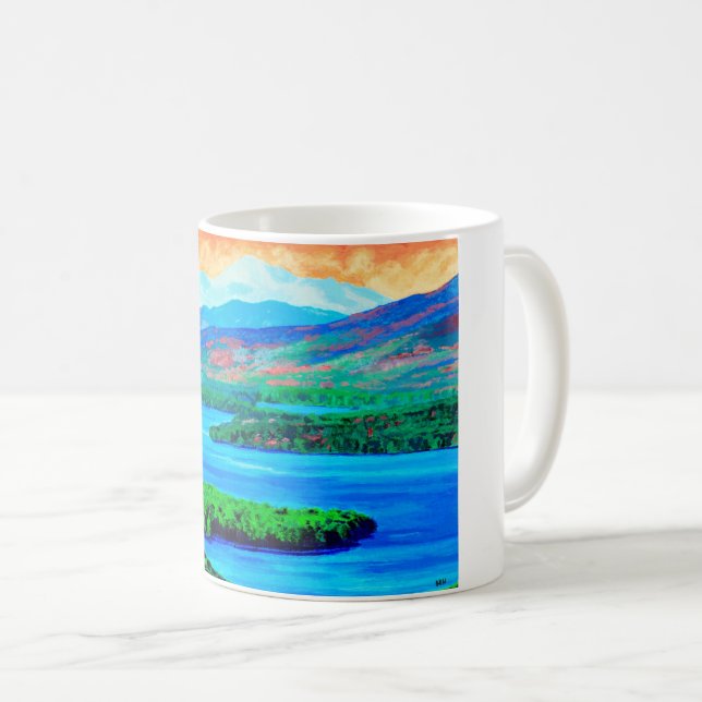 Caneca de pintura de montanhas e paisagens (Frente Esquerda)