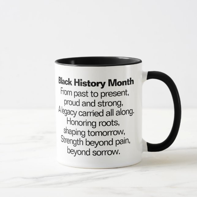 Caneca de poema do Mês da História Negra (Direita)