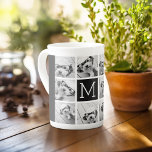 Caneca De Porcelana 11 Monograma Personalizado de Colagem de Instagram<br><div class="desc">Preto e branco - Use até 11 fotos quadradas para criar um presente exclusivo e pessoal. Ou você pode ficar com o filhote hipster e fazer uma moda. Se precisar ajustar as fotos,  clique na ferramenta personalizar para fazer alterações.</div>