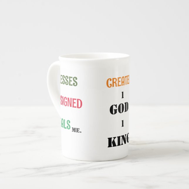 Caneca De Porcelana 1God1King criado por Collection Specialty Mug (Frente Esquerda)