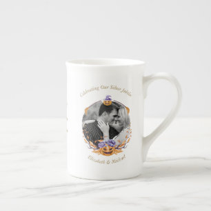 Caneca De Porcelana 2 x Foto Aniversário de Casamento QUAISQUER ANOS 