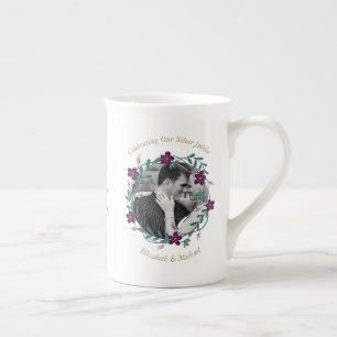 Caneca De Porcelana 2 x Foto Aniversário de Casamento QUALQUER ANO No