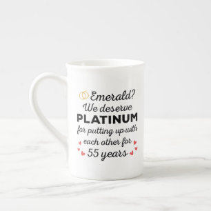 Caneca De Porcelana 55º aniversário de casamento I - Casal Engraçado E