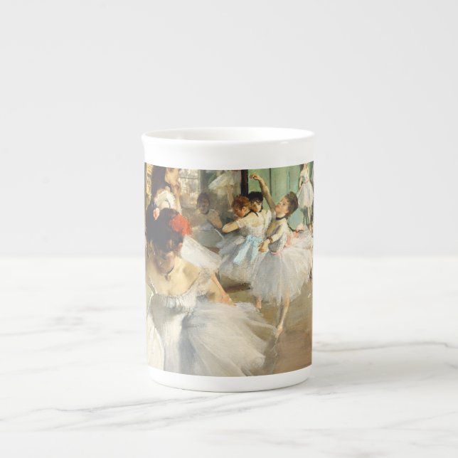 Caneca De Porcelana A classe de dança Edgar Degas (Frente)