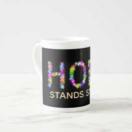 Caneca De Porcelana A Esperança Nunca Diminui | A Esperança Permanece