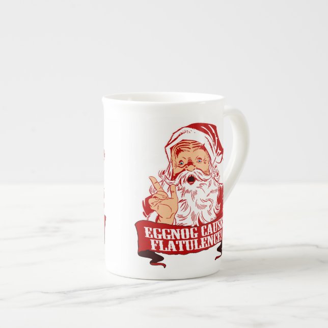 Caneca De Porcelana A gemada causa a flatulência (Frente Esquerda)