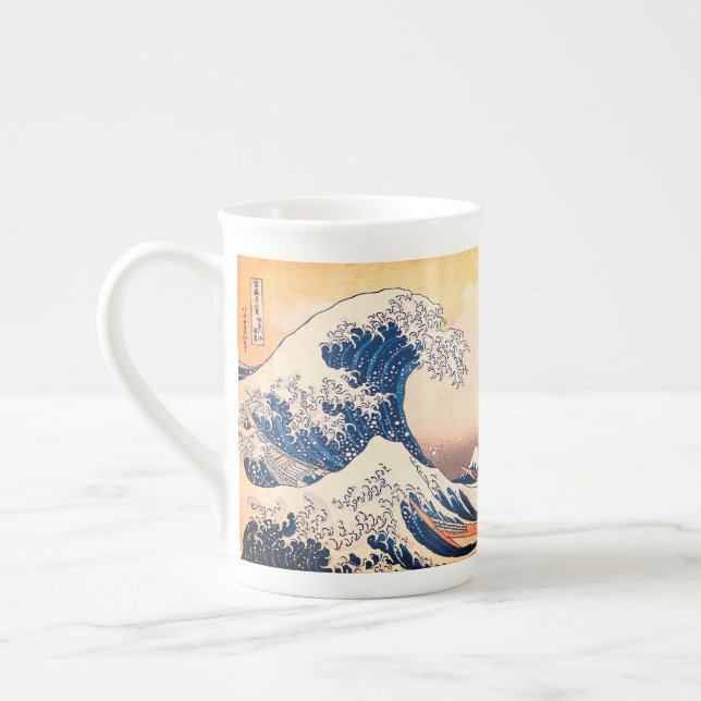 Caneca De Porcelana A grande onda fora de Kanagawa (Esquerda)
