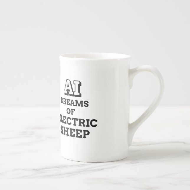 Caneca De Porcelana A inteligência artificial sonha com ovelhas elétri (Direita)
