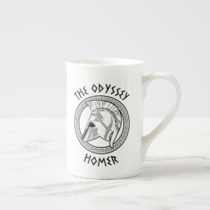 Caneca De Porcelana A Odisseia Homero Capacete Grego Mitologia Antiga