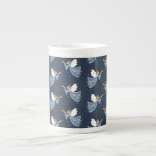 Caneca De Porcelana A Paz do Anjo do Natal no Feriado da Terra