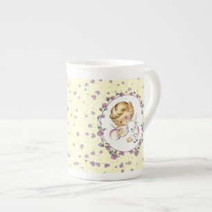 Caneca De Porcelana A primeira páscoa do bebê. Anjo pequeno com