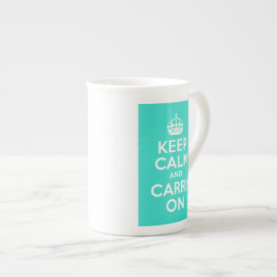 Caneca De Porcelana A turquesa mantem a calma e continua