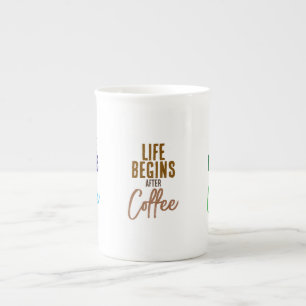 Caneca De Porcelana A vida começa depois
