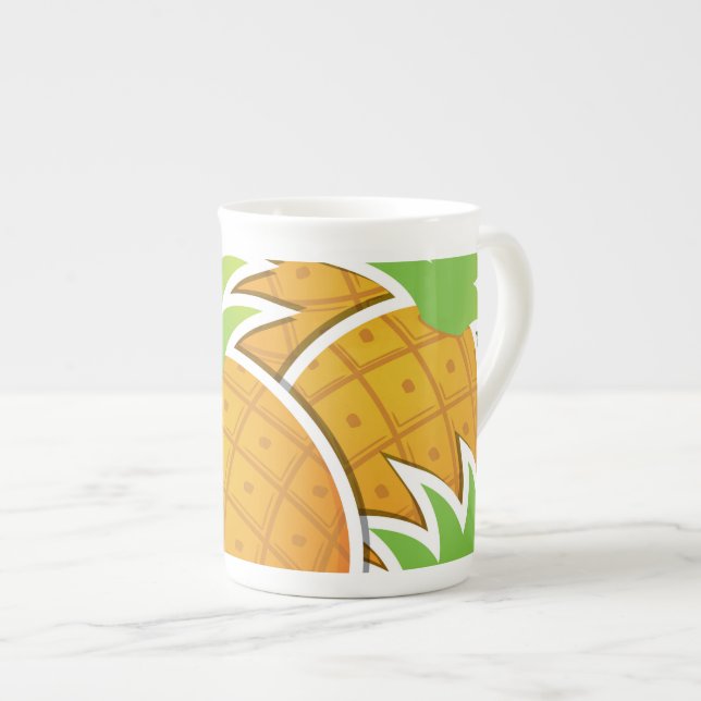 Caneca De Porcelana Abacaxi fungo (Frente Esquerda)