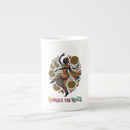 Caneca De Porcelana Abraçar a Dança das Raízes